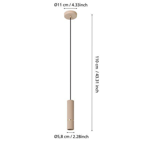 Lámpara Colgante Caminia Acero GU10 led incluida 1X5W IP20 Cod.901151-3