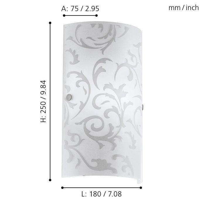 LAMPARA APLIQUE AMADORA NIQUEL E14 1X60W COD.90049-2