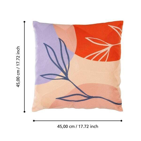 Cojín BERHALA Poliester 45×45cm naranja mix-2