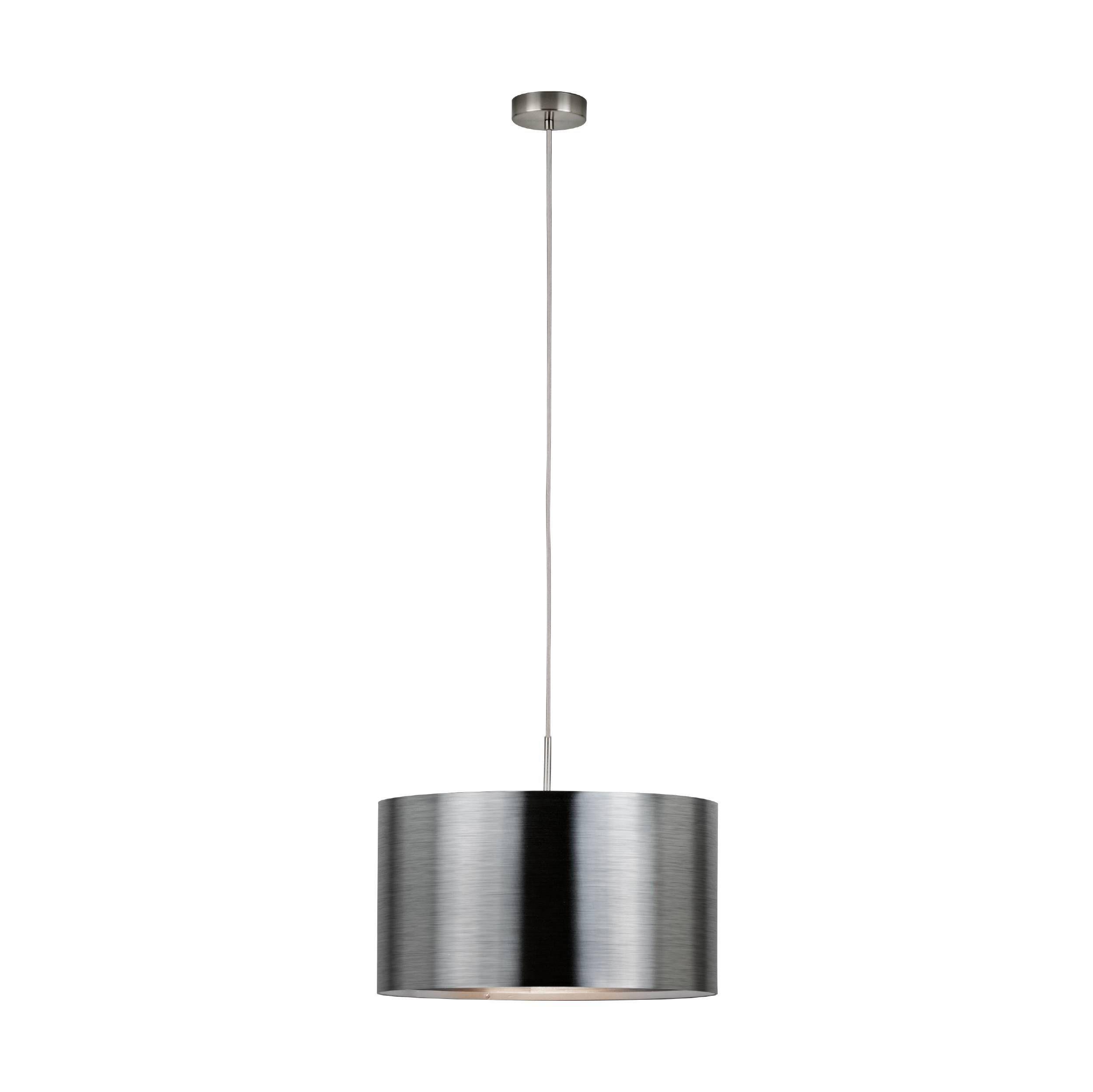 LAMPARA DE COLGAR SAGANTO ACERO NIQUEL E27 1X60W COD.39352-3