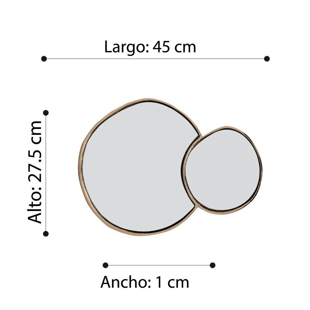 Espejo BANI aluminio - bronce 45×1×28 cm-2