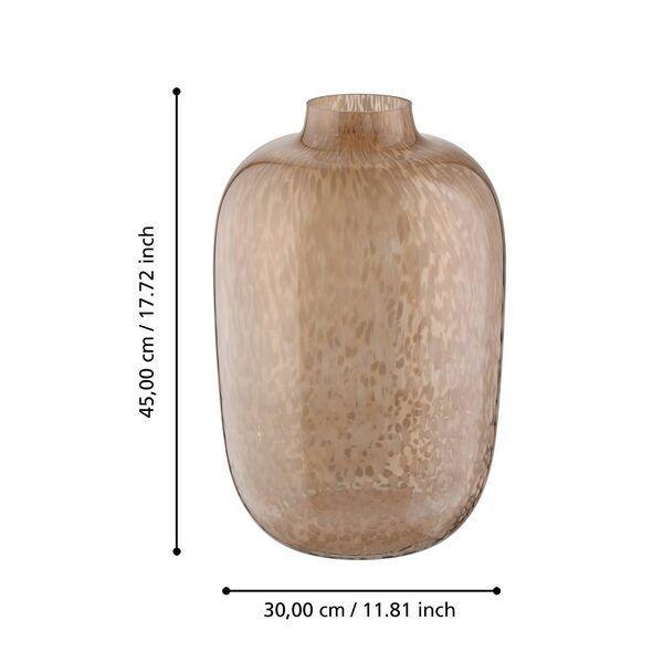 Adorno Jarrón de vidrio CULASI Marrón cálido 45×30cm-2