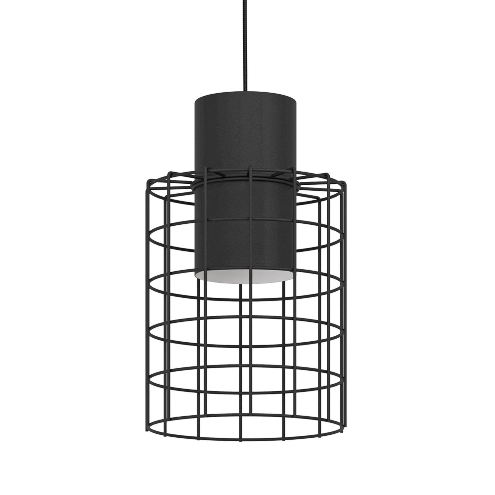 LAMPARA DE COLGAR MILLIGAN ACERO NEGRO E27 1X40W IP20 COD.43625-2