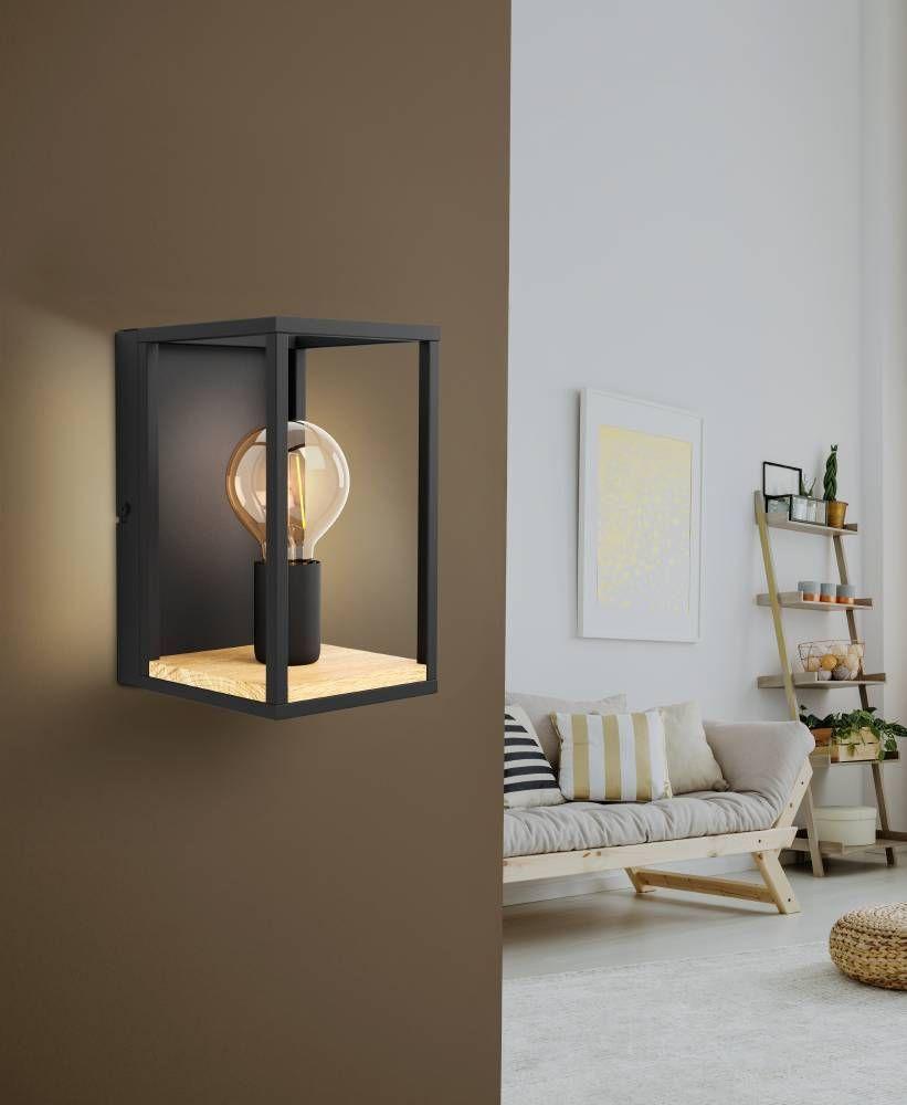 LAMPARA APLIQUE LIBERTAD ACERO NEGRO E27 1X40W COD.99796-2