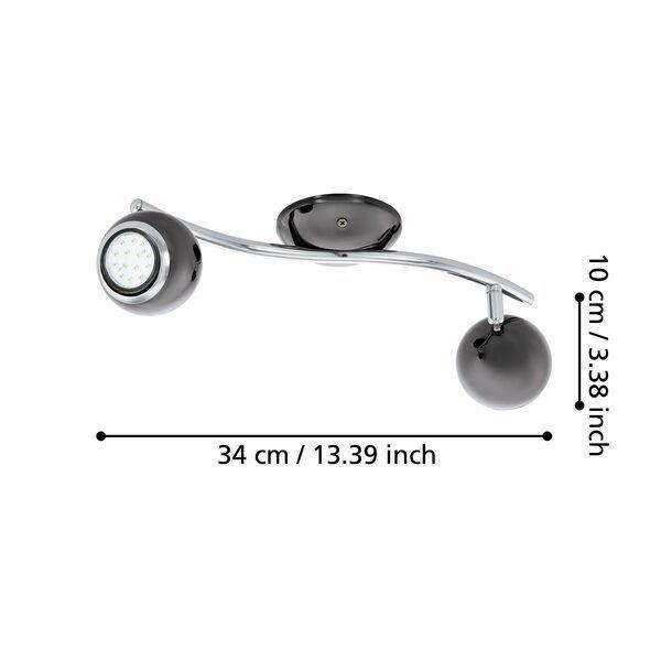 Foco Sobrepuesto Bimeda antracita 2X3W GU10 LED incluida Cód31006-4