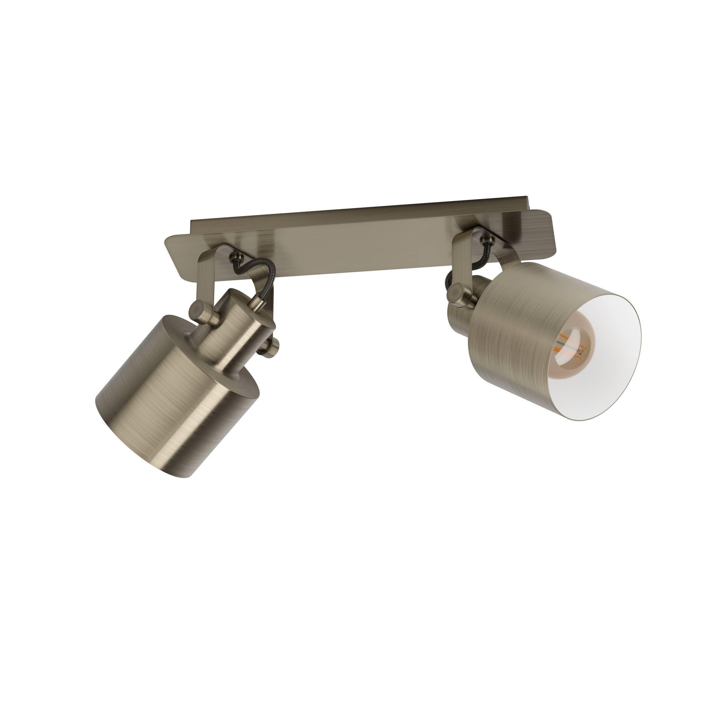 FOCO SOBREPUESTO SOUTHERY ACERO E27 2X40W IP20 COD43818-0