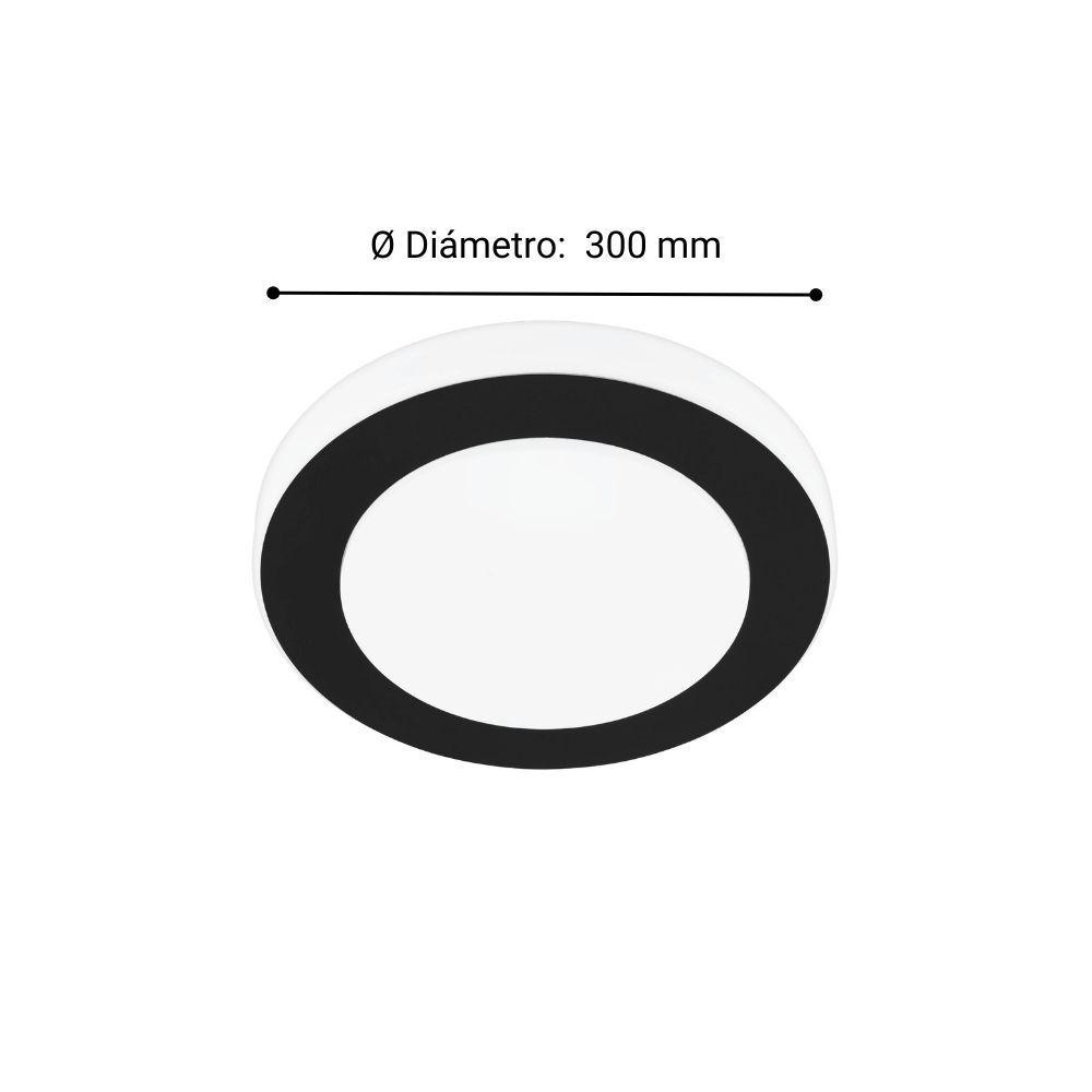 Lámpara Techo Carpi Blanco Negro Led incluida 11W Cod.33682-2