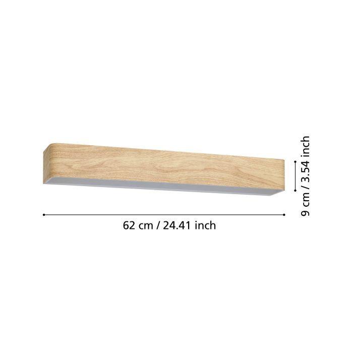 Apliqué Sania Acero  L620 27W Led IP44 Baños y exterior-3