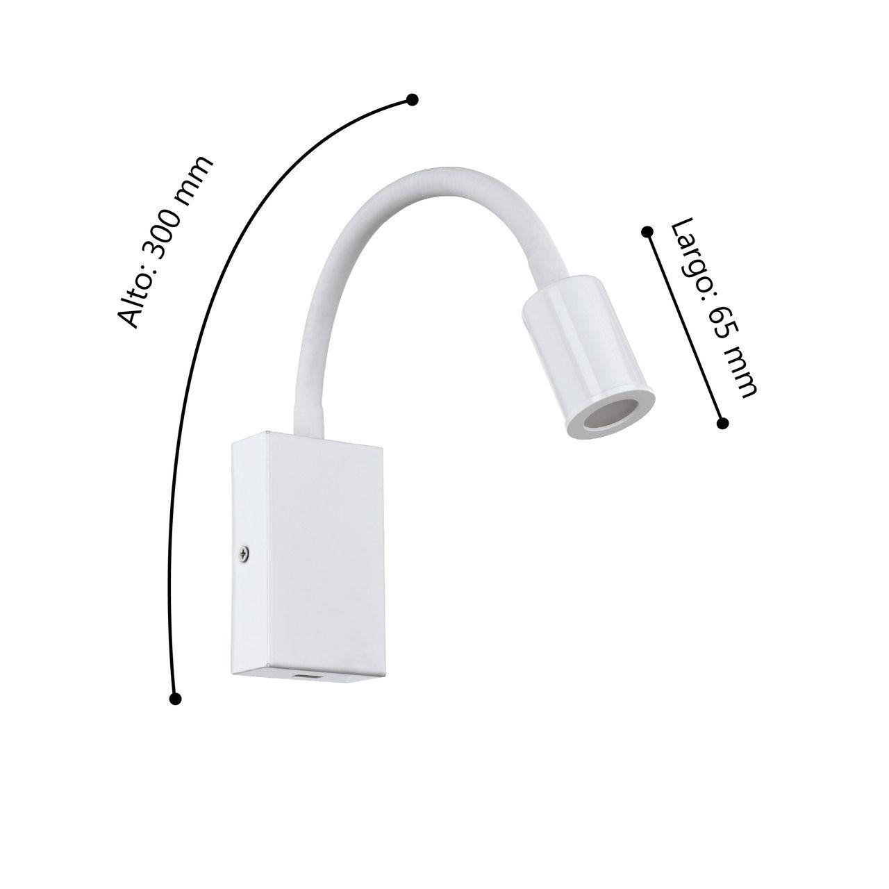 Lámpara Apliqué Led Tazzoli Blanco USB, 3X8W USB COD 96566 -2