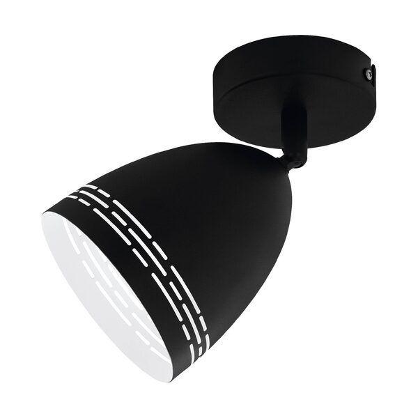 Foco Sobrepuesto Sabatella Acero Negro H200 DM120 1x28W E14 Cod98167-0
