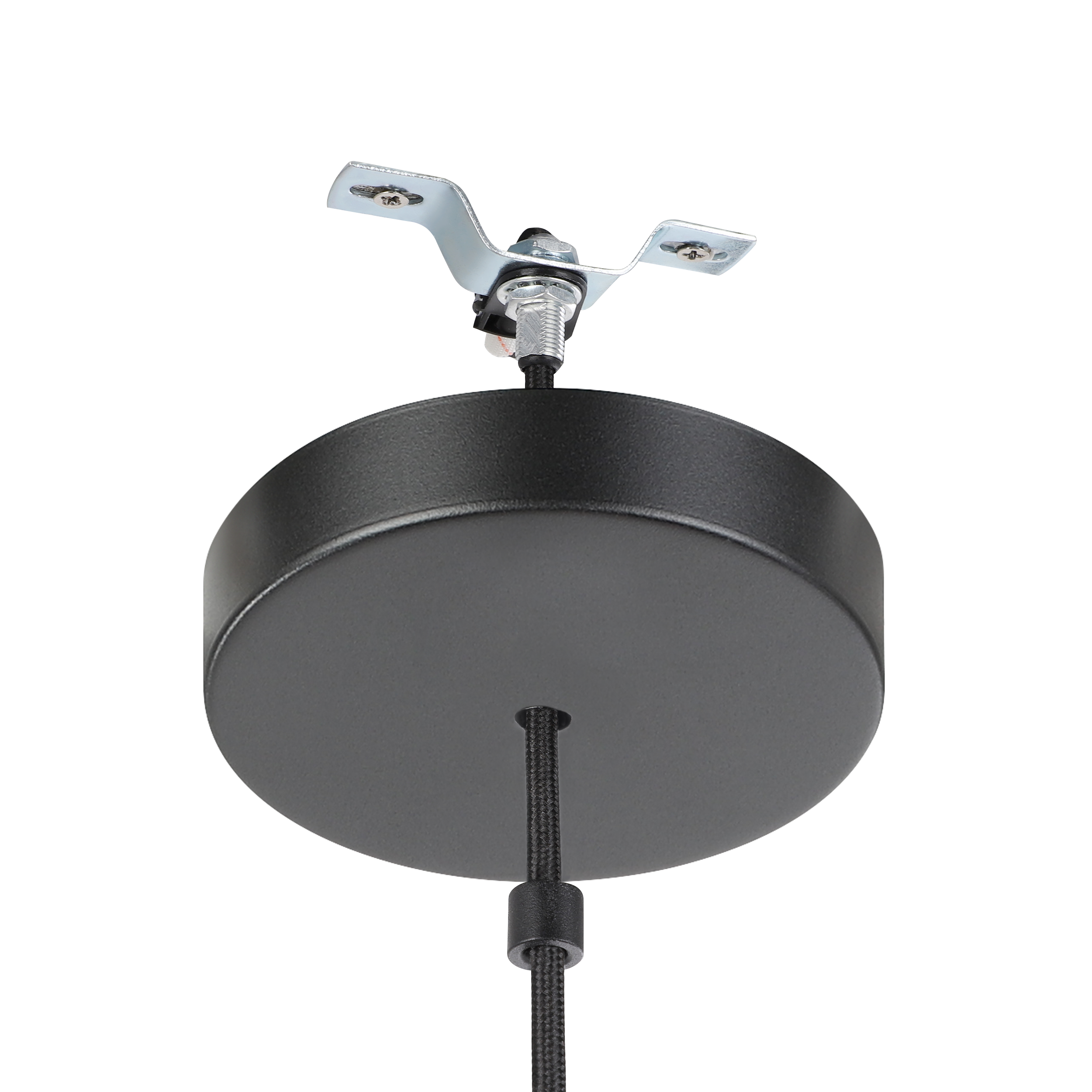 Lámpara Colgante Straiton Acero Fiebro Negro 1X60W E27 Cod43358-3
