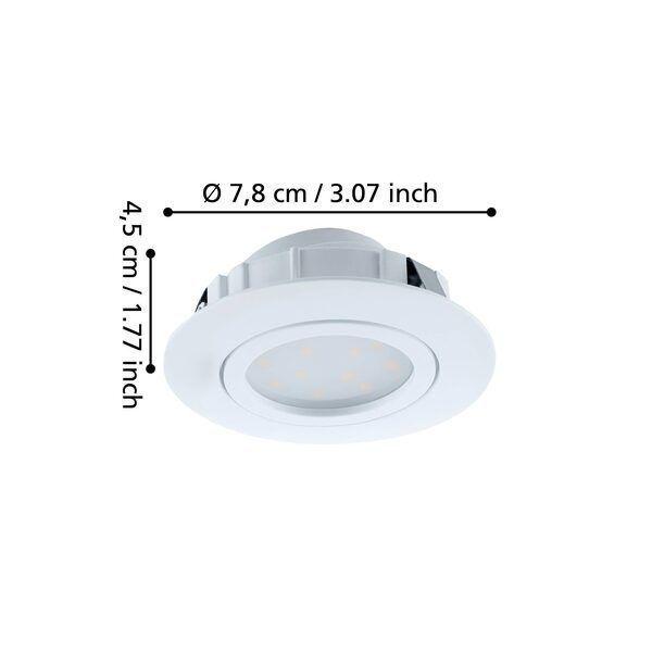Foco Embutido Eglo Pineda Set X3 Luz Led Çálida Dirigibles Cod95851-3