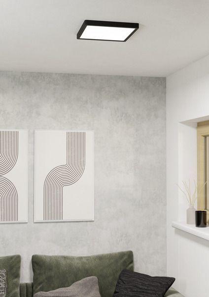 Foco Plafon Led Sobrepuesto Fueva 6 Z Negro Regulable RGB Control Remoto 30cm 14w Interior Exterior-2