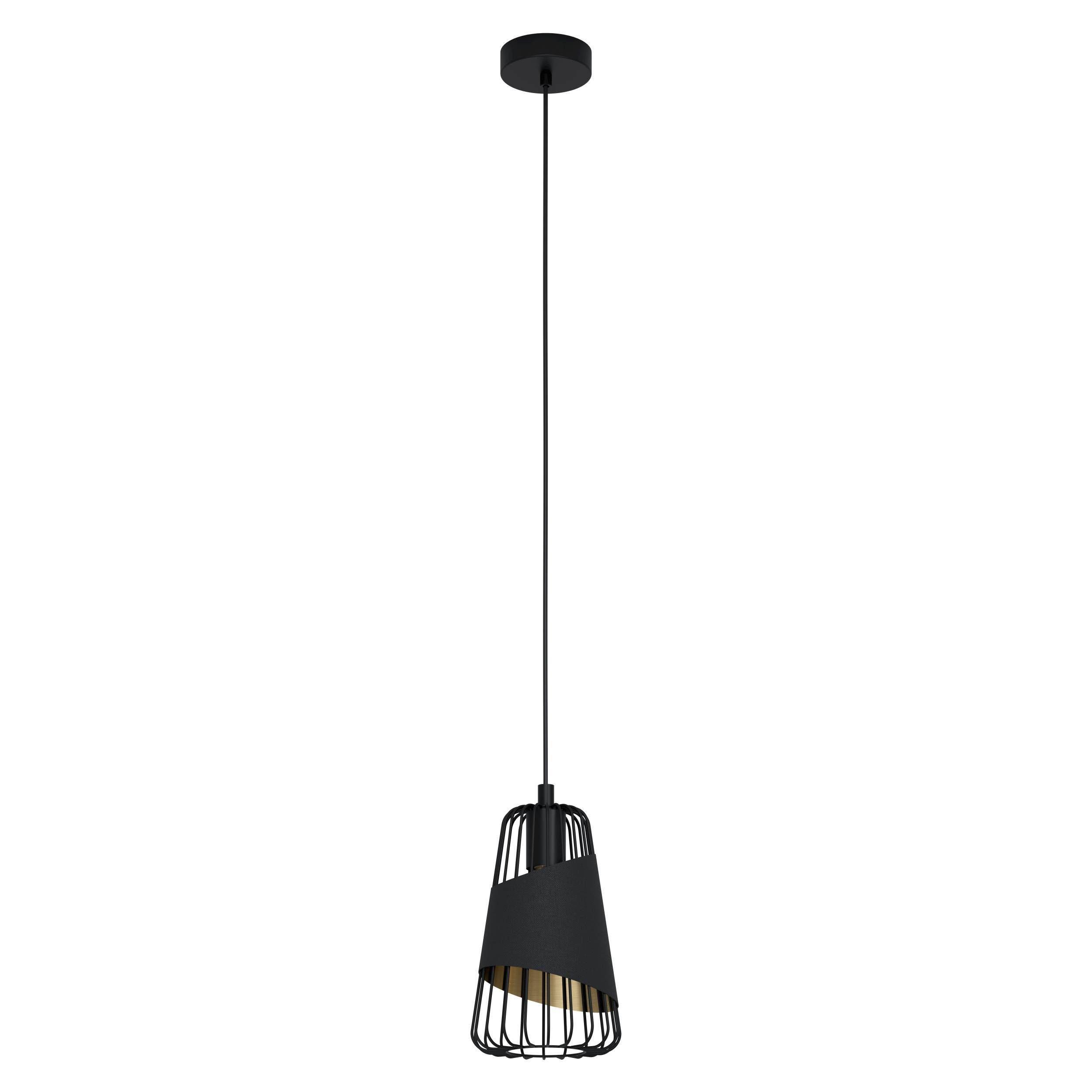 LAMPARA DE COLGAR AUSTELL NEGRO E27 1X60W E27 COD.49447-3