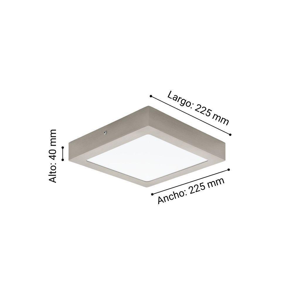 FUEVA 1 PANEL SP NIQUEL LC 225X225 16 47W LED 1700lm-2