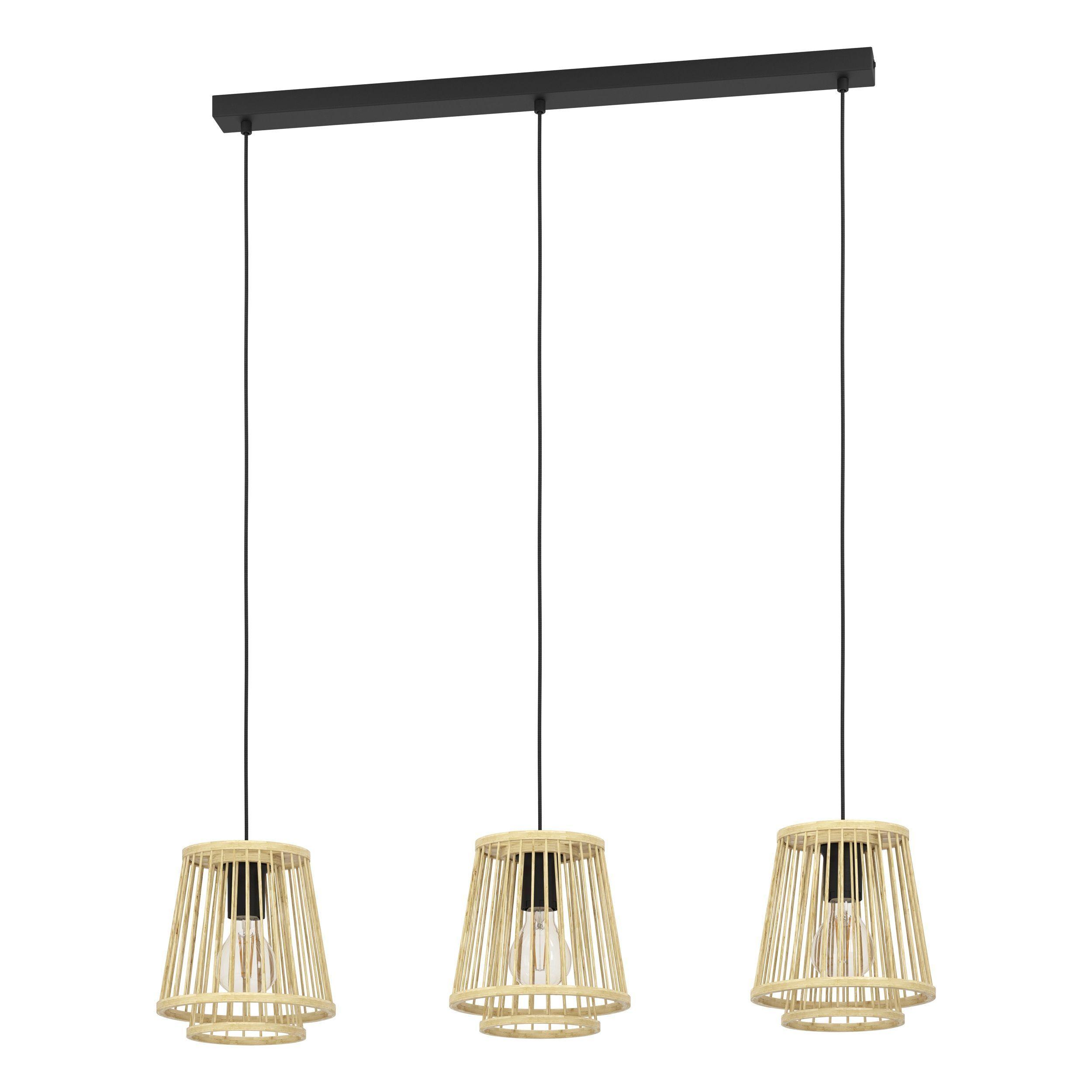 Lámpara Colgante Hykeham Acero, Negro 3X40W, IP20, E27  cod.43853 -0