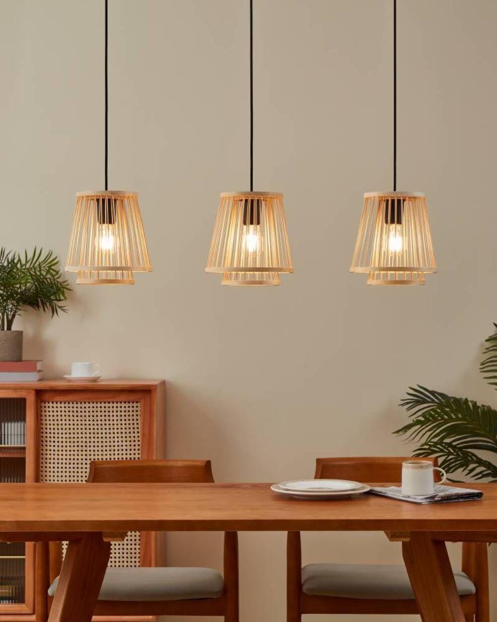 Lámpara Colgante Hykeham Acero, Negro 3X40W, IP20, E27  cod.43853 -1