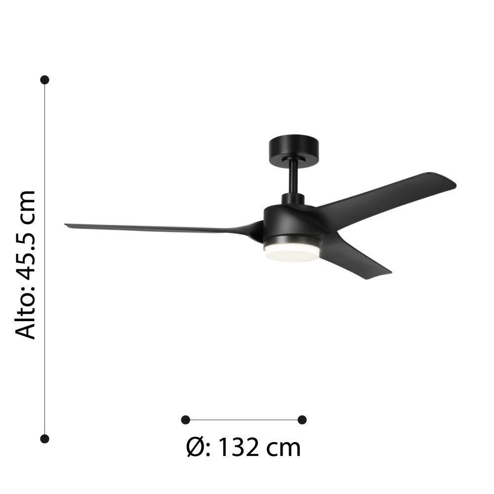 Ventilador de Techo Orcutt luz led regulable control remoto giro reversibles 17W invierno verano-4