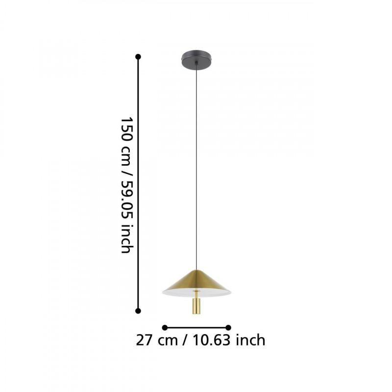 Lámpara Colgante Paraguay Acero 1X12W IP20 Led Incluida Cod390271-4