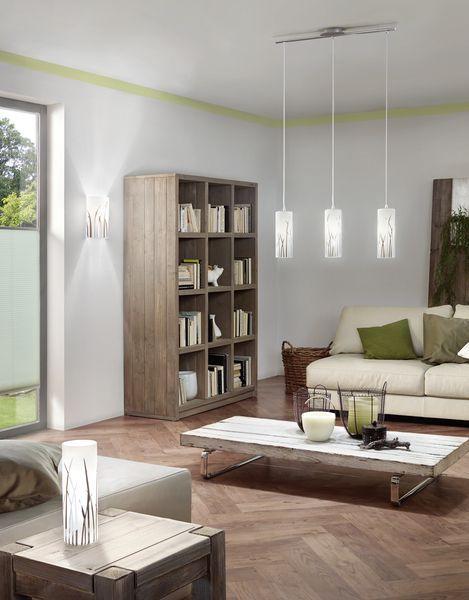 Apliqué de Pared Eglo Rivato acero blanco 1X60W E14 Cód92742-2