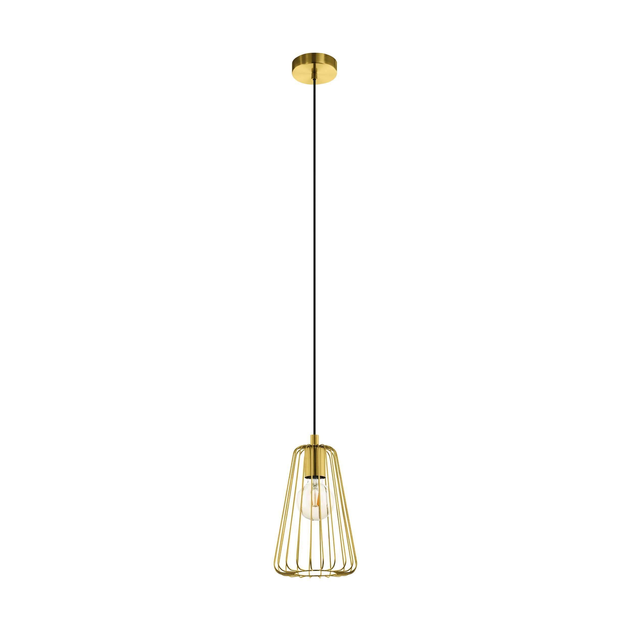 Lámpara Colgante Austell Acero Dorado E27 1X60W cod.205095-2