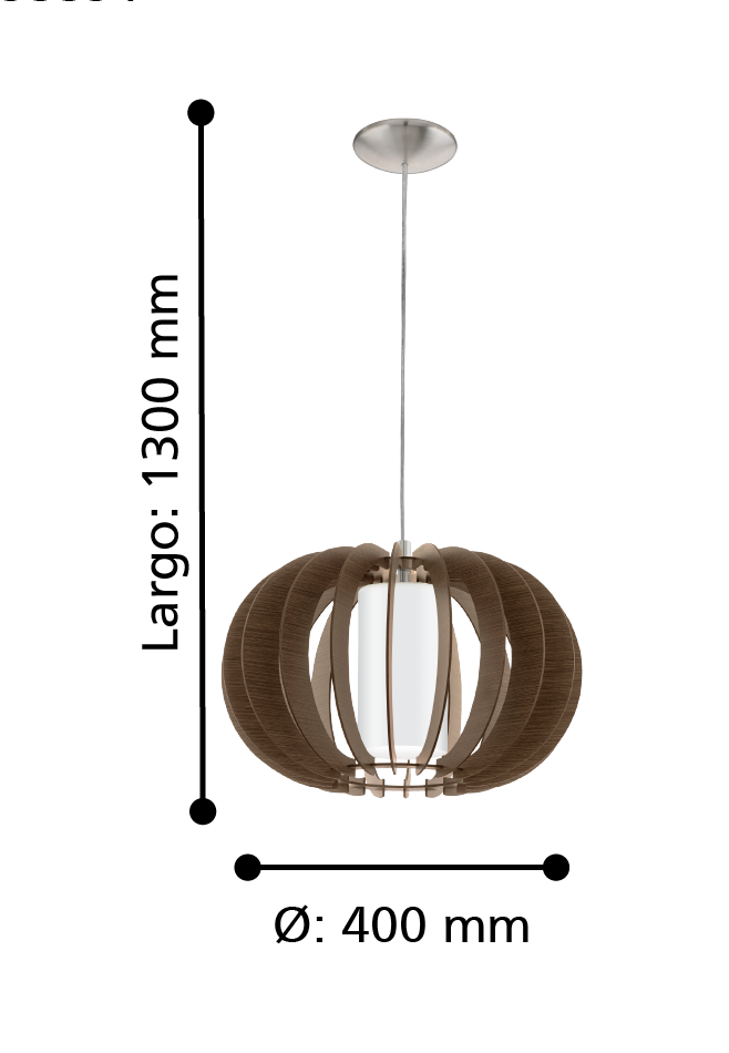 Lámpara Colgante Stellato 3 Café E27 1X60W-1
