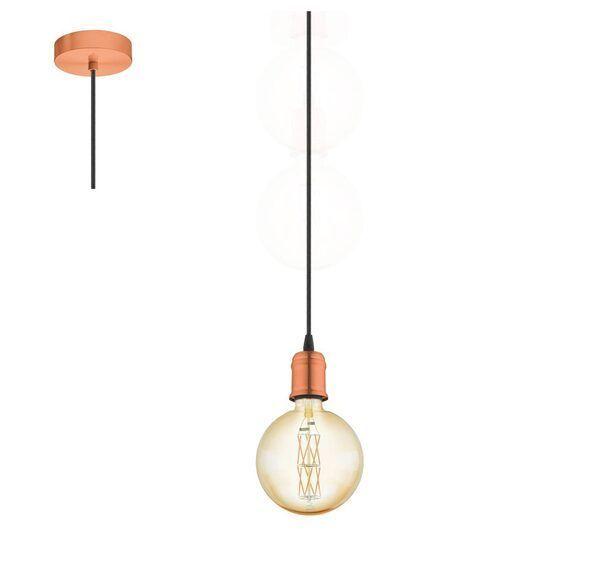 Lámpara Colgante Yorth Cobre Envejecido  E27 1x60w Cod.32539-3