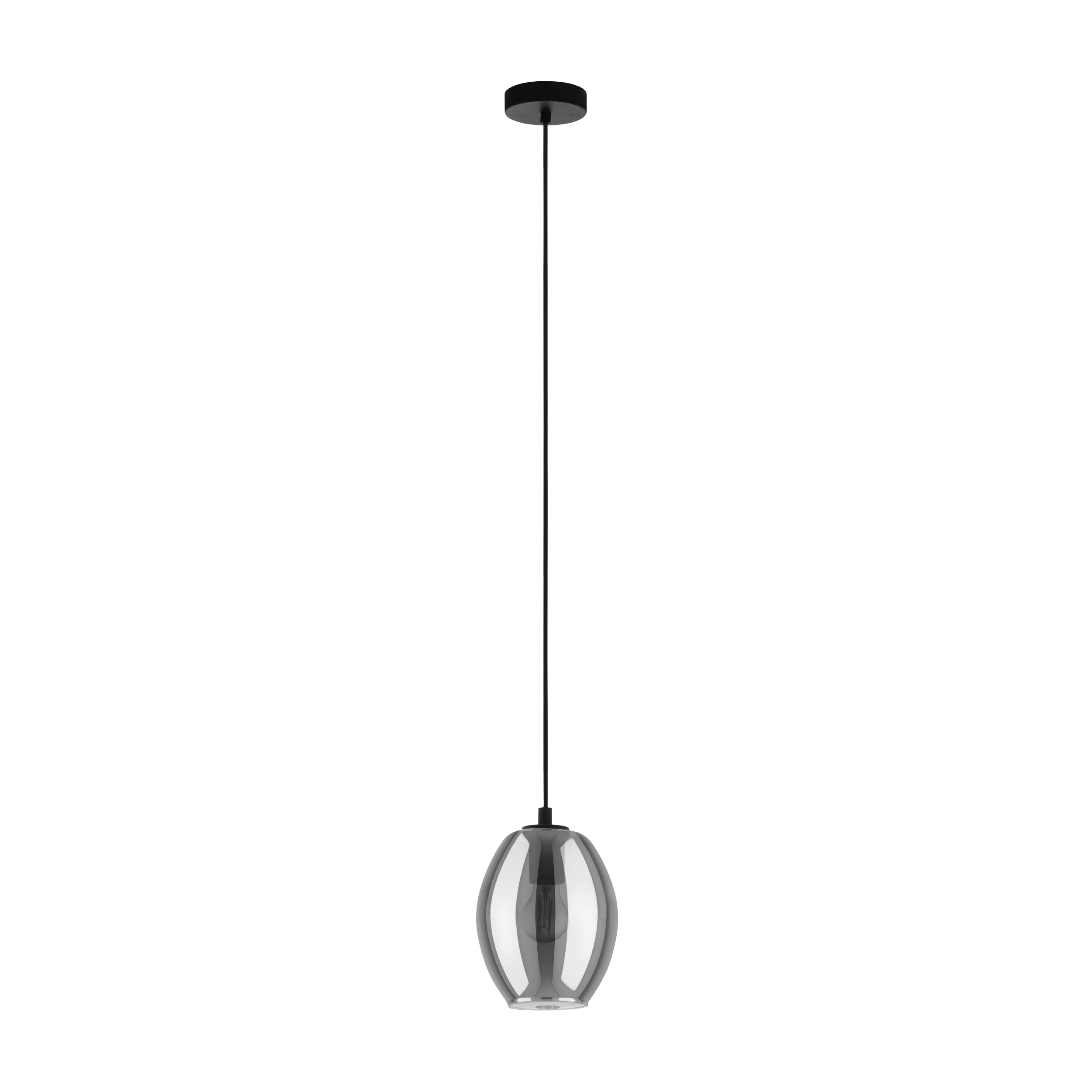 Lámpara Colgante Cadaques Vidrio Negro 1X60W E27 cod.98582-2