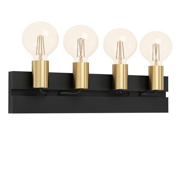 Lámpara Aplique Macchione  Acero Negro E27 4X10W IP20 Cod.900509-3