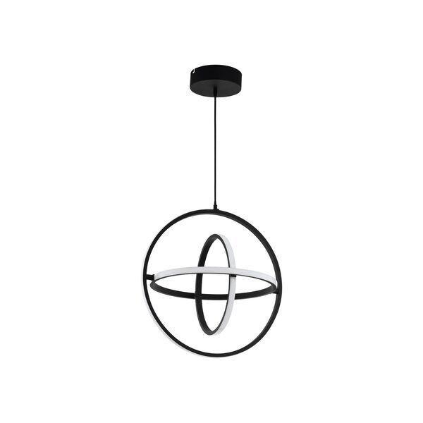 Lampara Colgante Retornio Acero Negro LED Incluida 38w Cod39892-2
