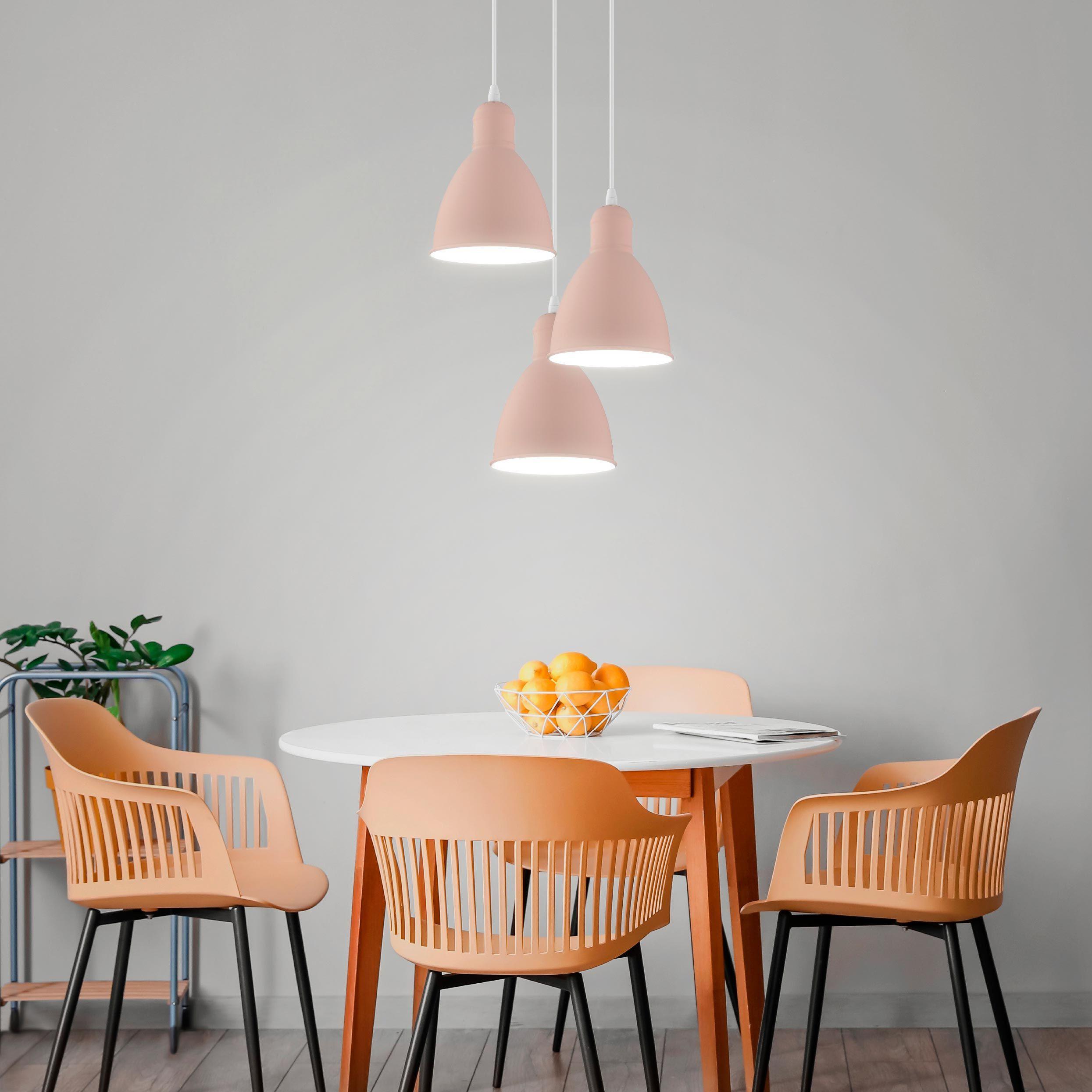 LAMPARA COLGANTE PRIDDY-P CASCADA ROSA PASTEL  3X60W COD49084-3