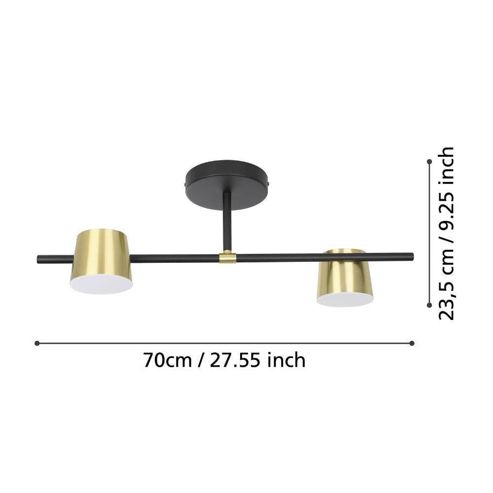 Lámpara Techo Altamira Acero Negro L700 H235 GU10 2x5W IP20 Cod39983-2