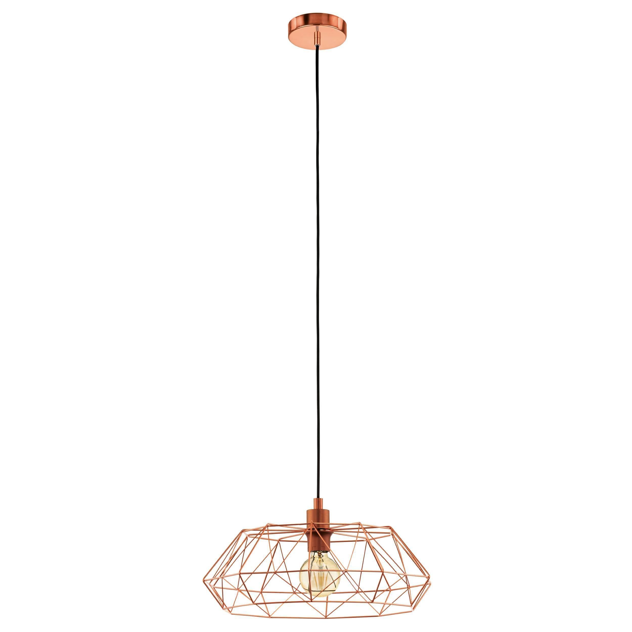 LAMPARA DE COLGAR CARLTON 2 COBRE E27 1X60W cod. 49488-4