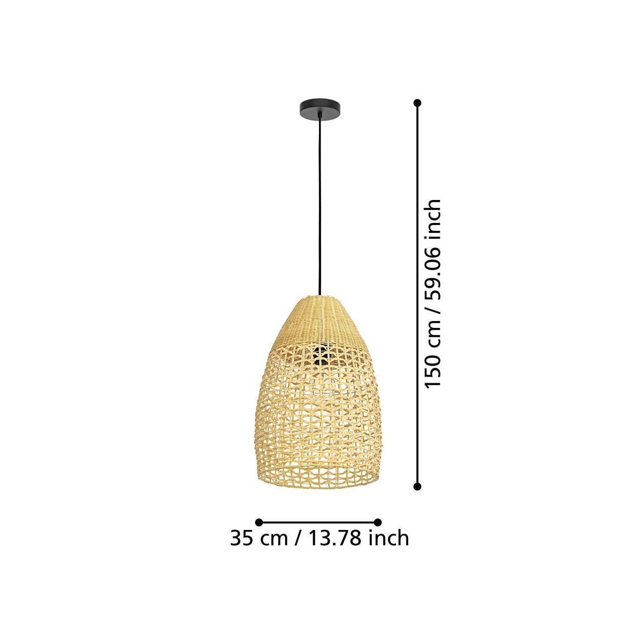 Lámpara Colgante Sambucona Acero Café 1X40W IP20, E27 cod.390237-2