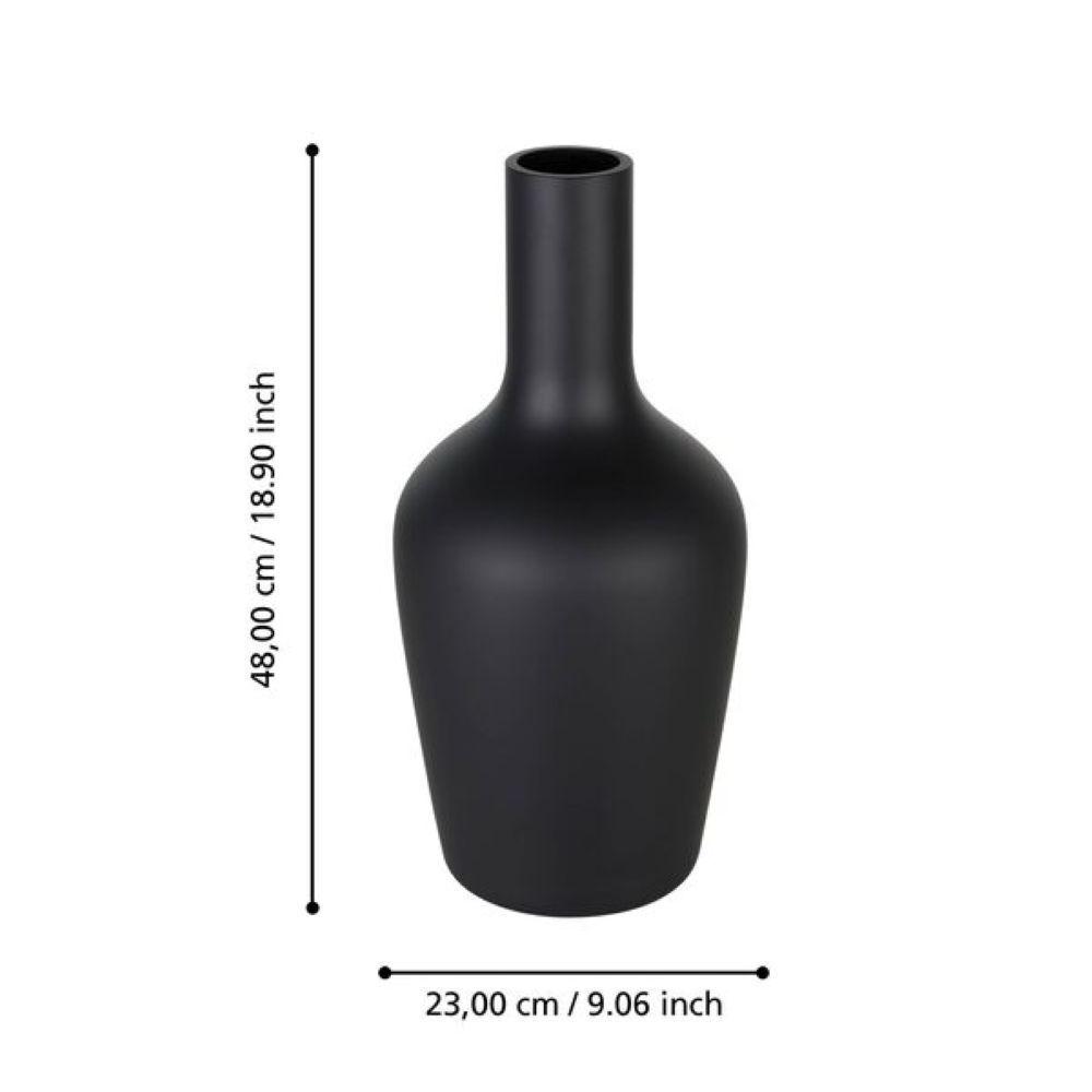 Adorno Jarrón de vidrio SAMUNTAI Negro 48x 23cm-2