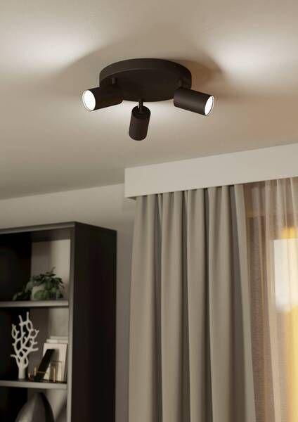 Aplique De Techo Telimbela-z Led Gu10 3x5w negro Smart Bluetooth-1