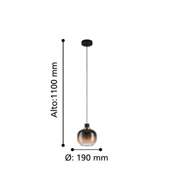 Lámpara Colgante Oilella negro E27 1X40W cod99614-4