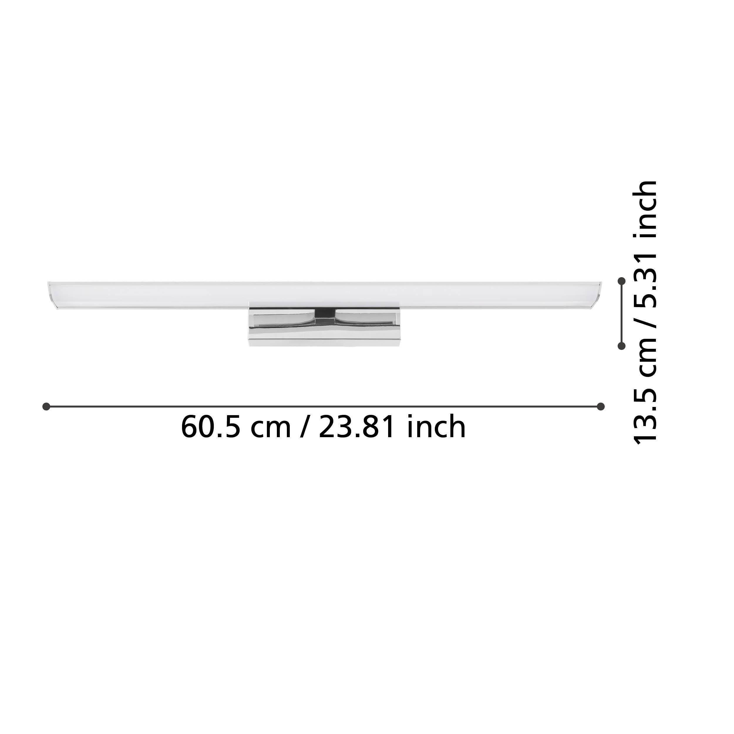 APLIQUE TABIANO-Z PLATEADO METALICO BAÑOS LED 16W COD.900019-2
