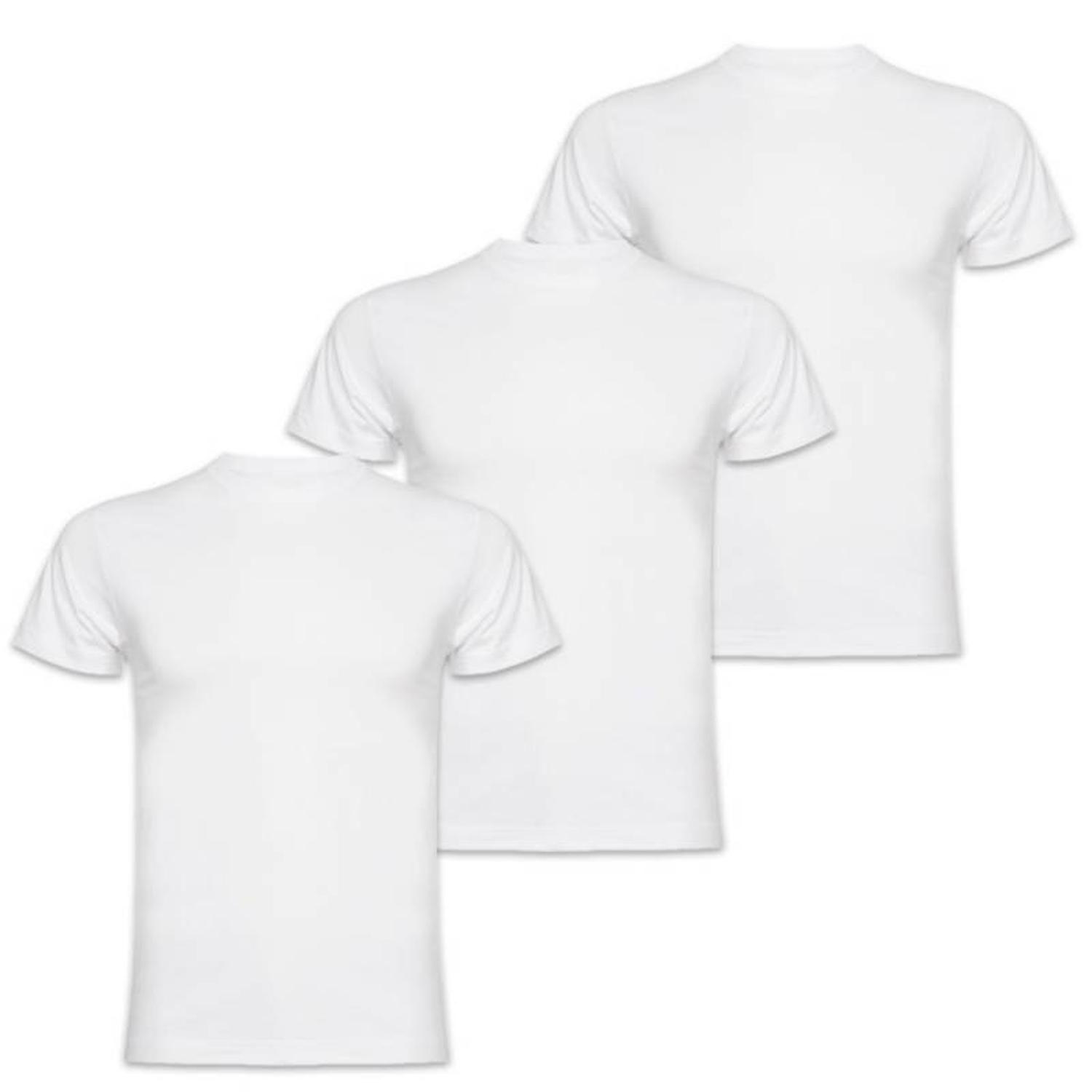 3 Poleras Blancas 100% algodón S/3XL-0