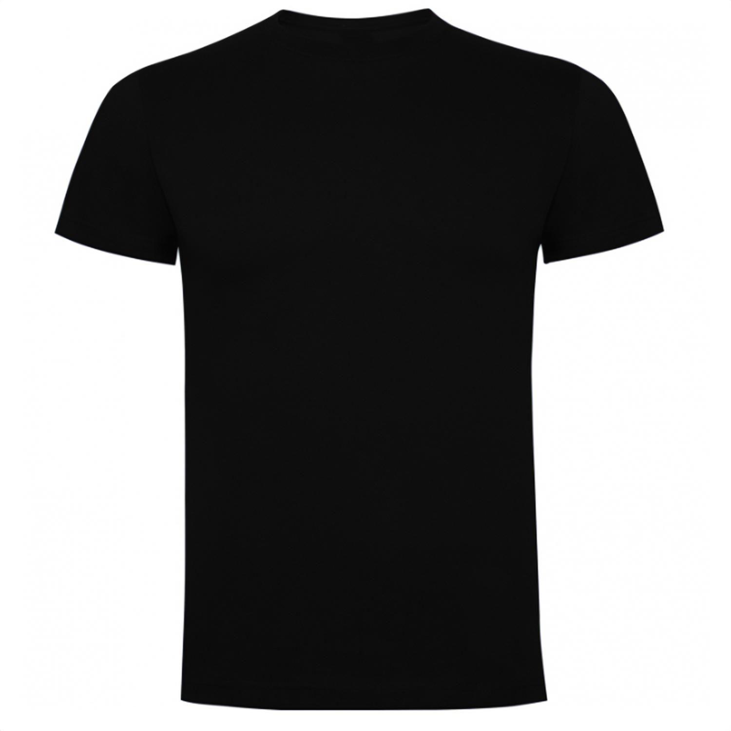 Polera Negra 100% algodón S/3XL Camisa Franela-0
