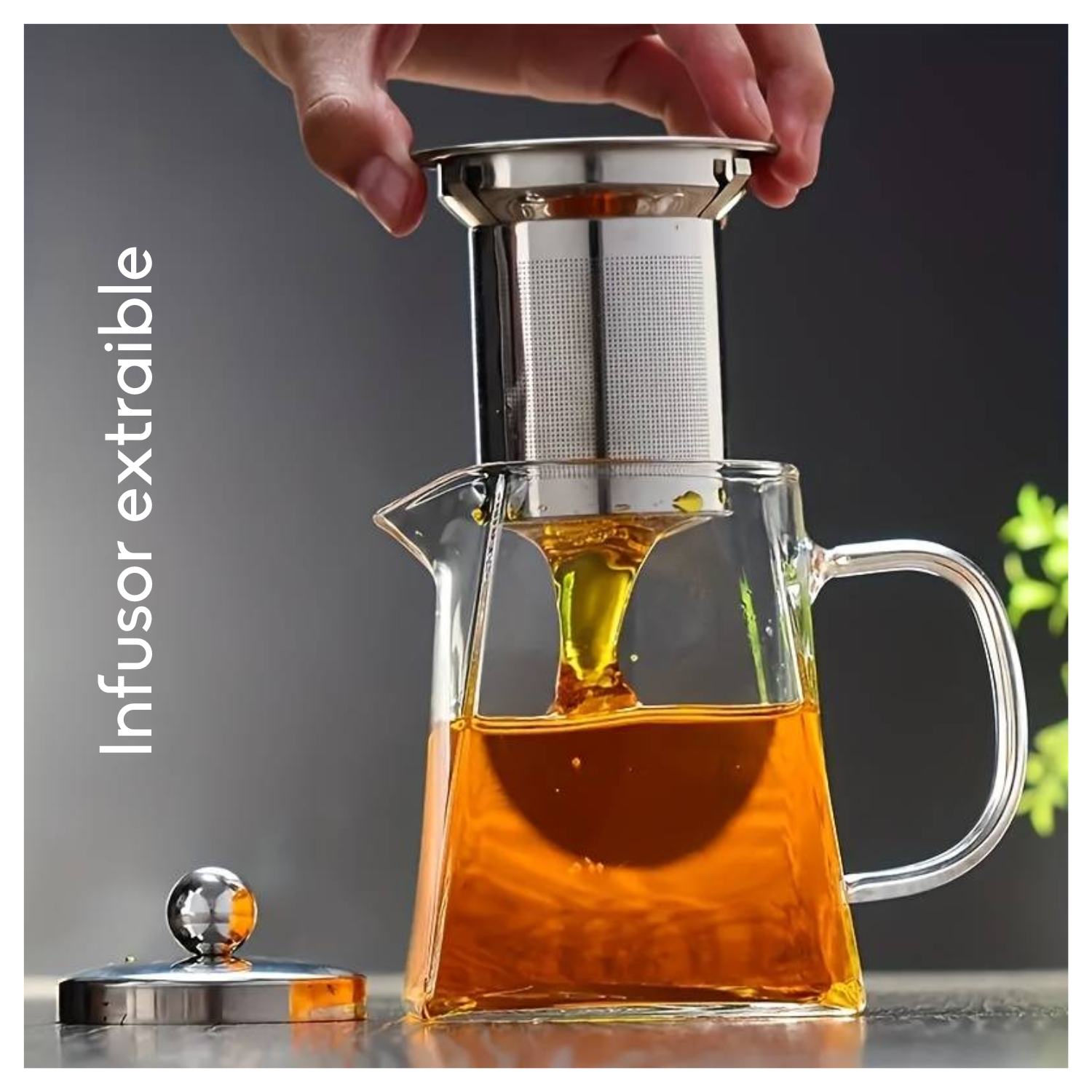 Tetera Con Infusor Acero 950 ML Transparente-3