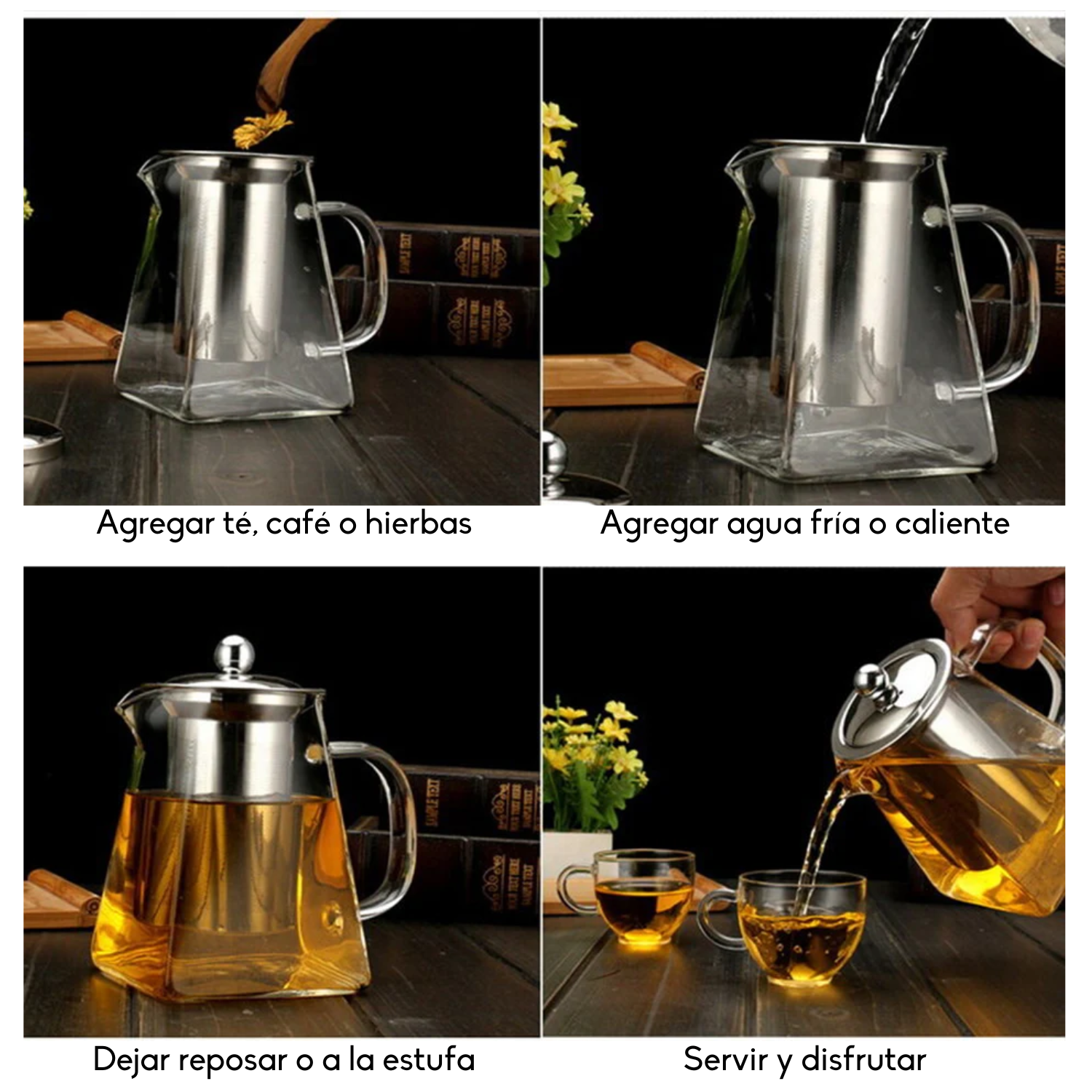 Tetera Con Infusor Acero 950 ML Transparente-7