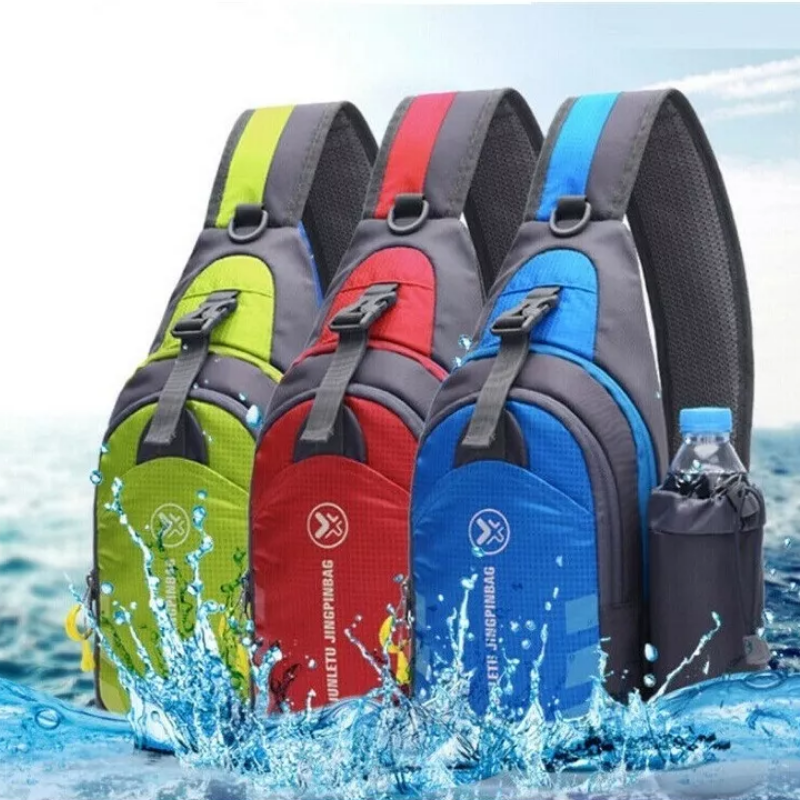 Bolso Impermeable Banano Bandolero Cruzado Rojo-6