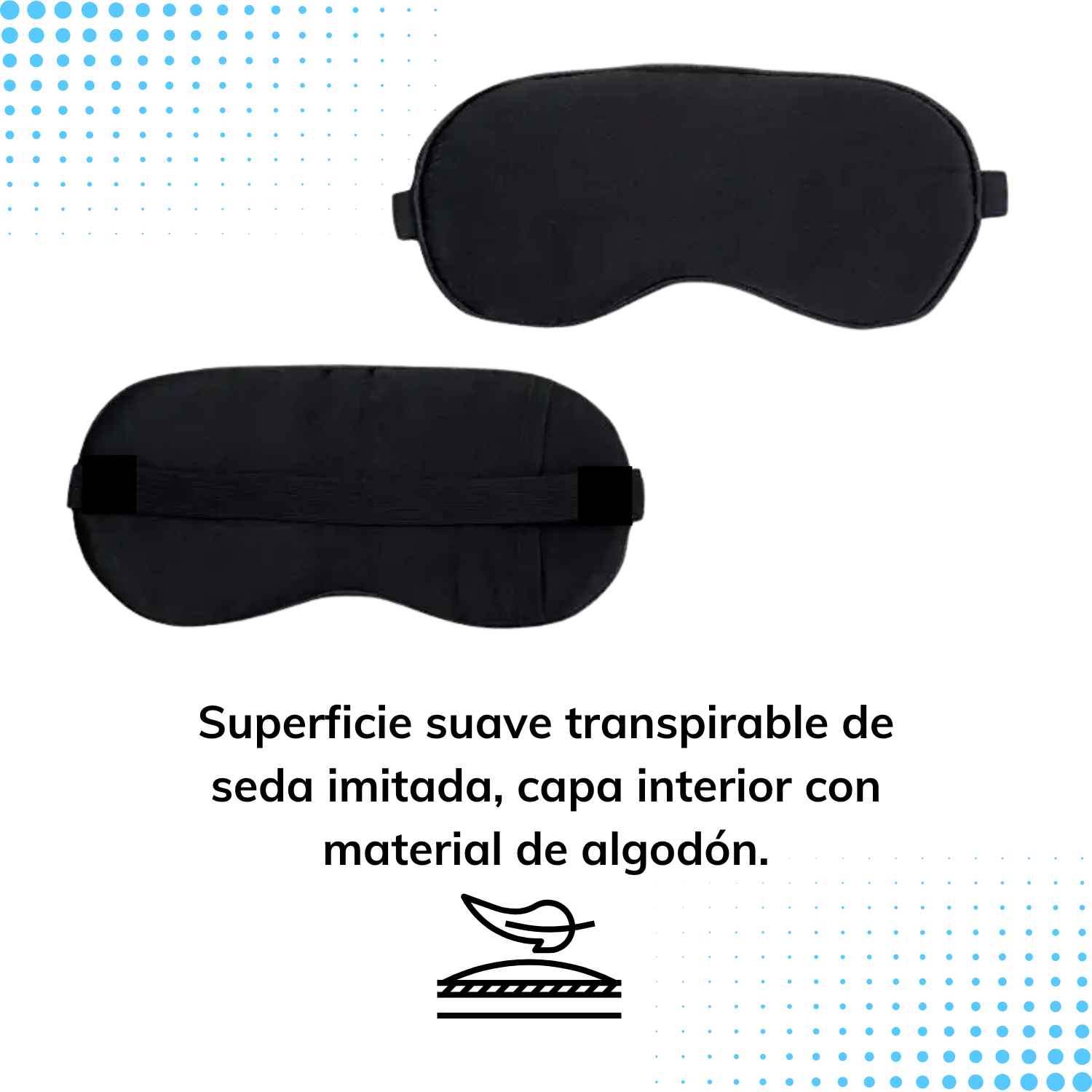 Pack 10 Antifaz Para Dormir M scara Cubre Ojos Gel Fr o Calo Negro-2