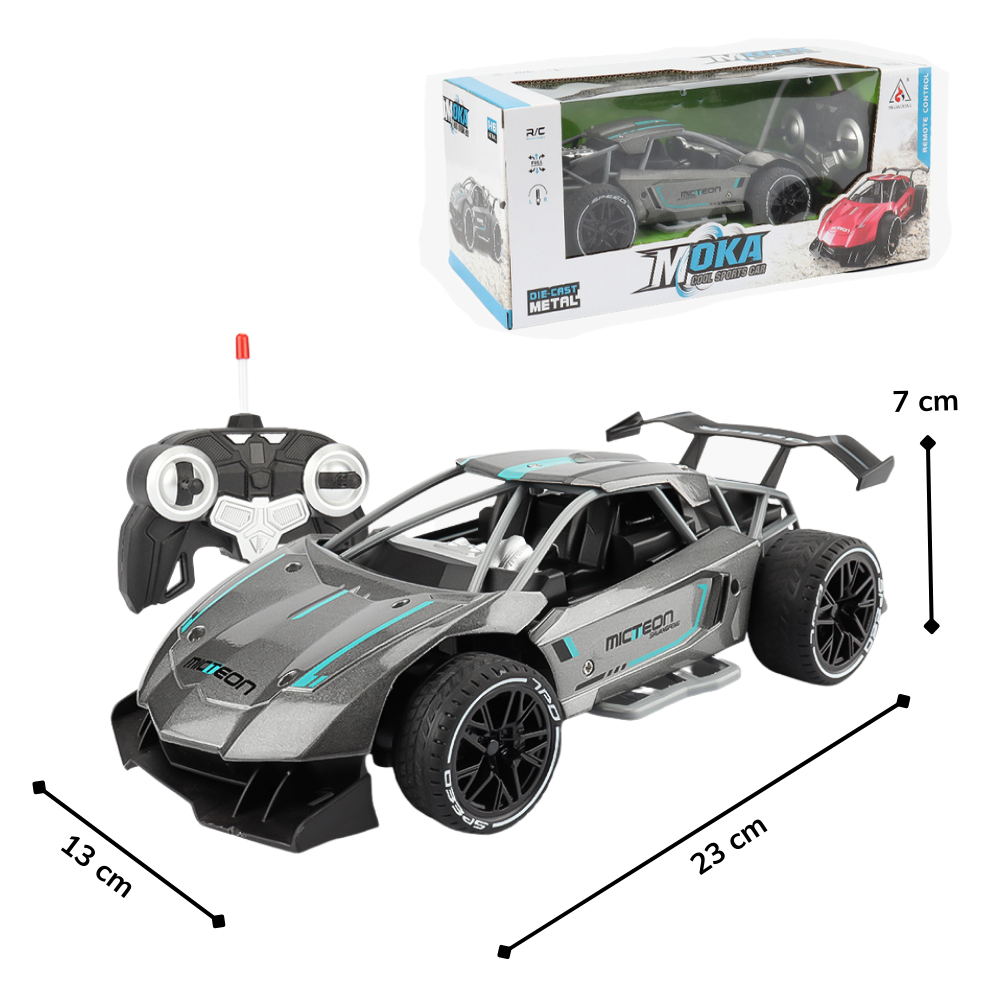 Auto Derrape A Control Remoto De Metal Moka 1 16 2 4g 60m Gris-2