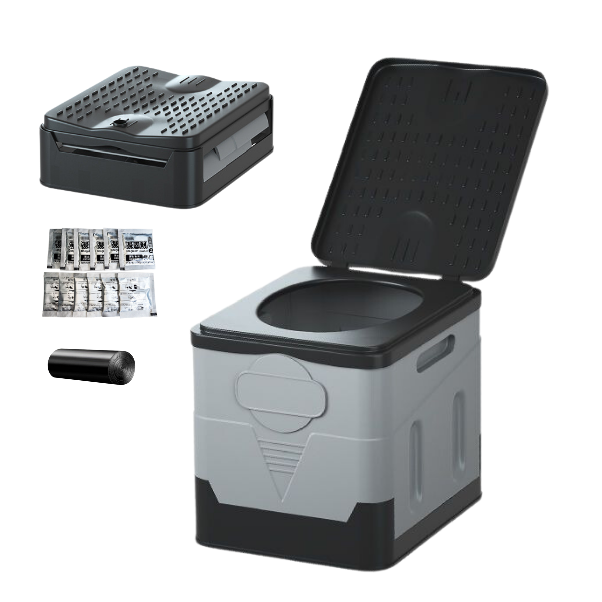 Ba o Inodoro Port til Plegable Wc 25 L Camping Biodegradable-1