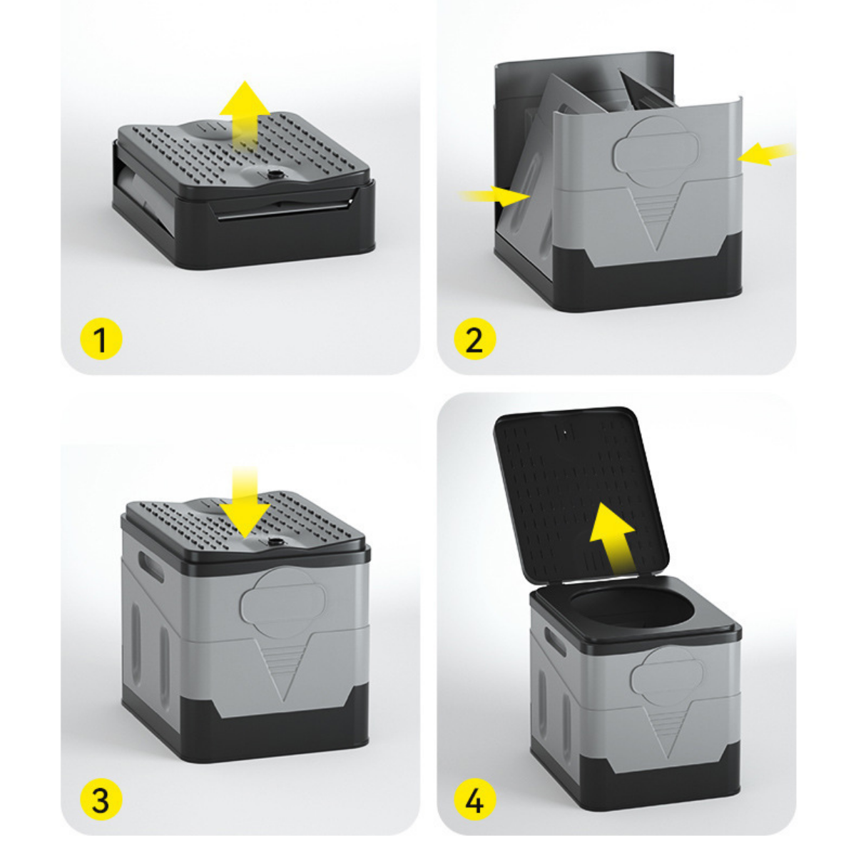 Ba o Inodoro Port til Plegable Wc 25 L Camping Biodegradable-5