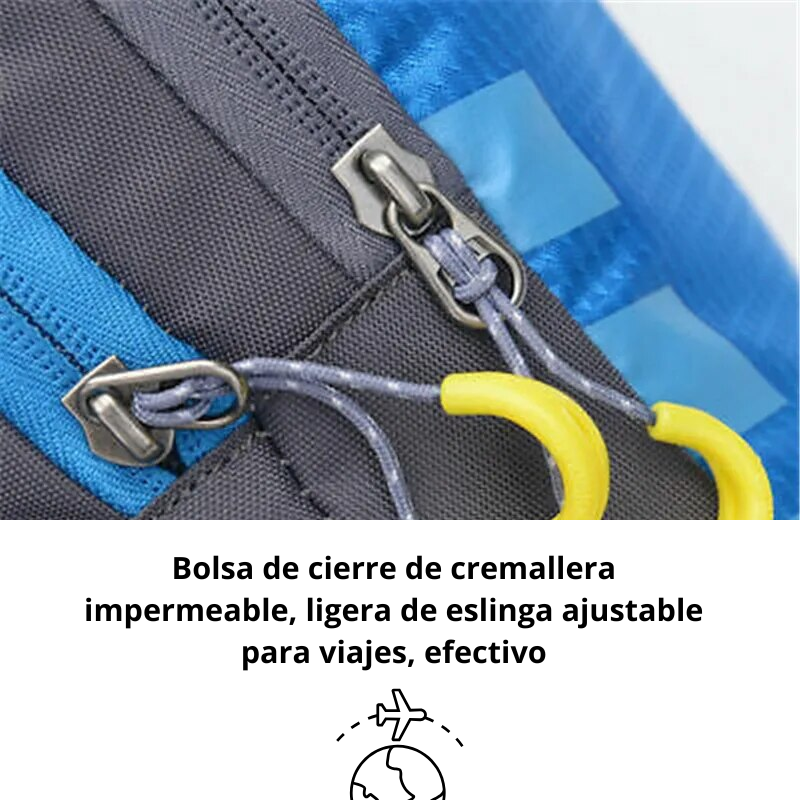 Bolso Impermeable Banano Bandolero Cruzado Unisex Negro-6
