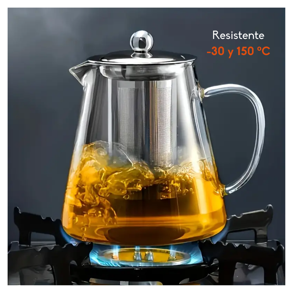 Tetera Vidrio Con Infusor Acero 550 ML R-2
