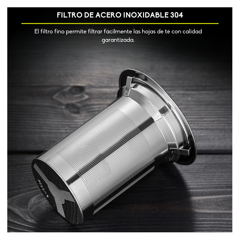 Tetera Vidrio Con Infusor Acero 550 ML R-5